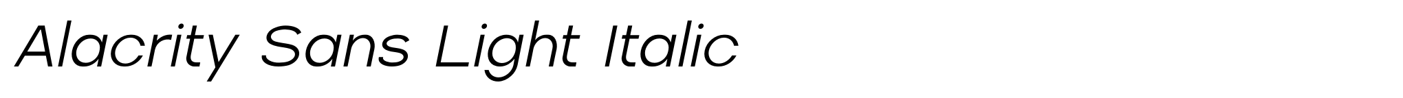 Alacrity Sans Light Italic image